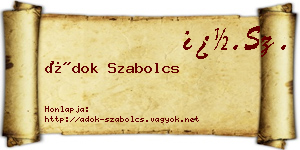 Ádok Szabolcs névjegykártya